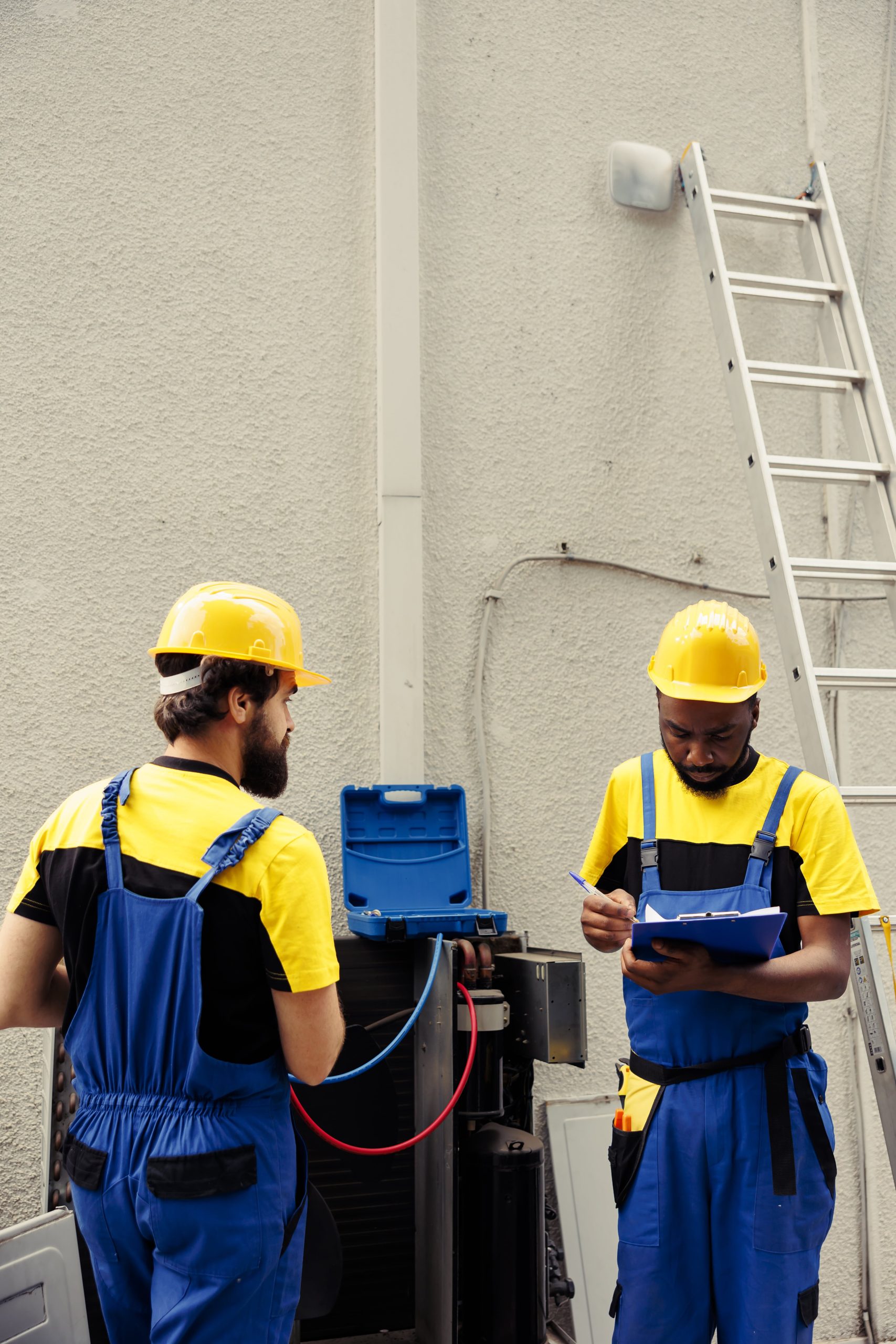 workers using hvac manifold indicators min